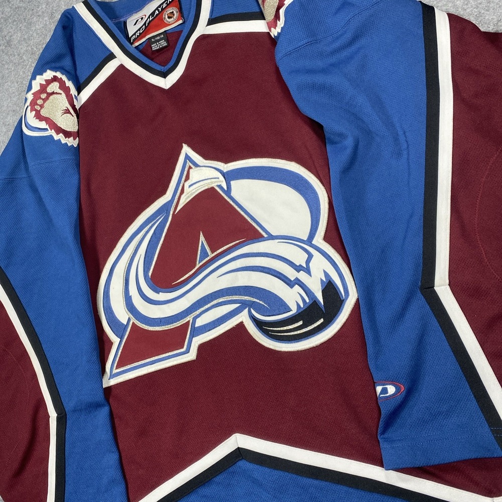 Vintage 90s NHL Colorado Avalanche Pro Player Hockey Jersey XL Maroon
